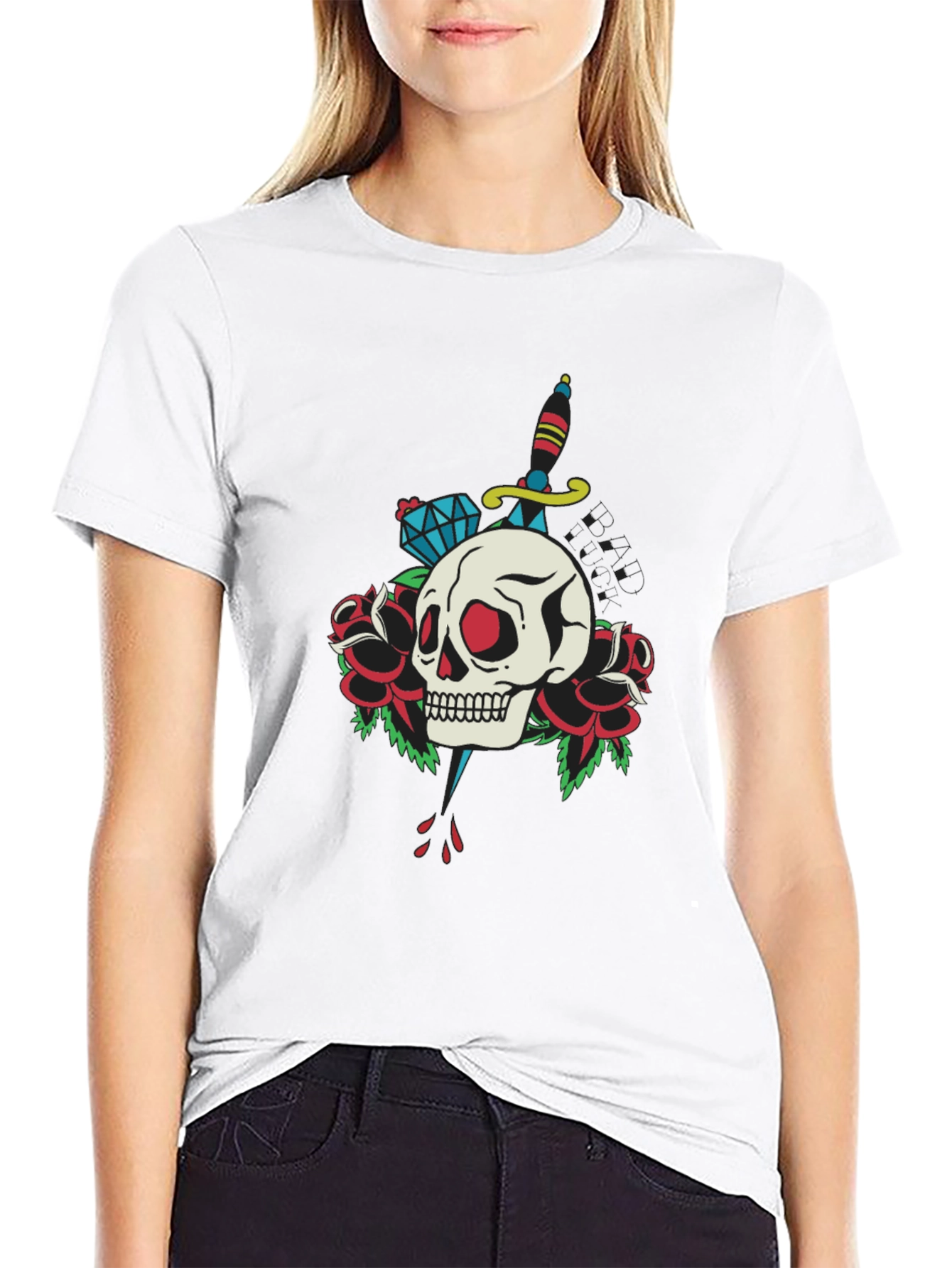 Skull & Dagger Graphic Tee - Edgy Design