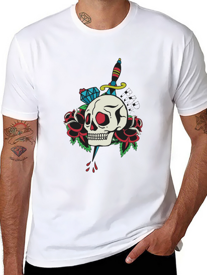 Skull & Dagger Graphic Tee - Edgy Design