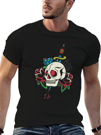 Skull & Dagger Graphic Tee - Edgy Design