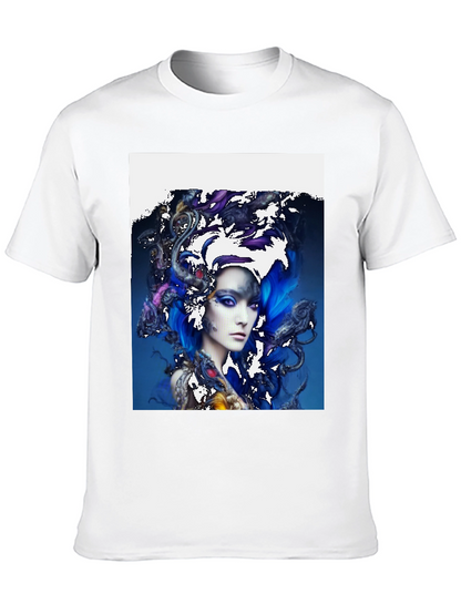Artistic Woman Graphic T-Shirt - Unique Design Tee