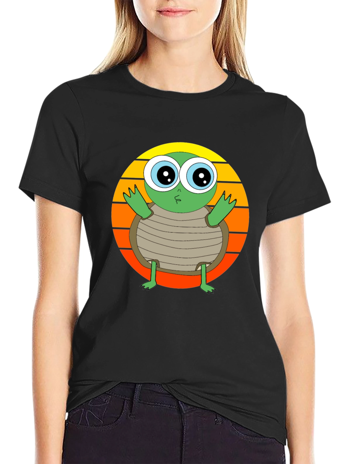 Turtle Graphic Tee - Cute Animal Design