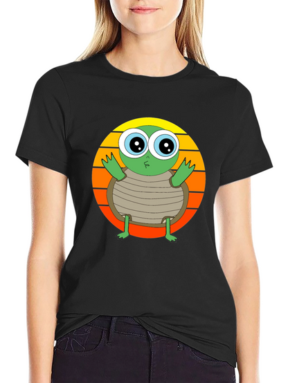 Turtle Graphic Tee - Cute Animal Design