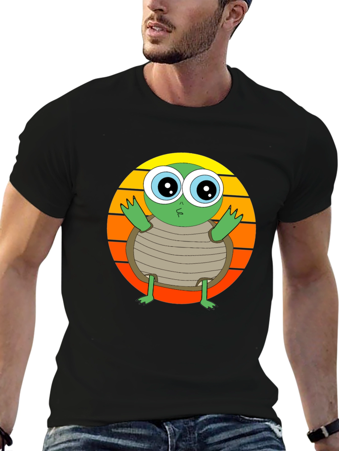Turtle Graphic Tee - Cute Animal Design
