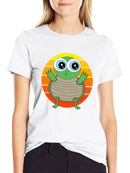 Turtle Graphic Tee - Cute Animal Design