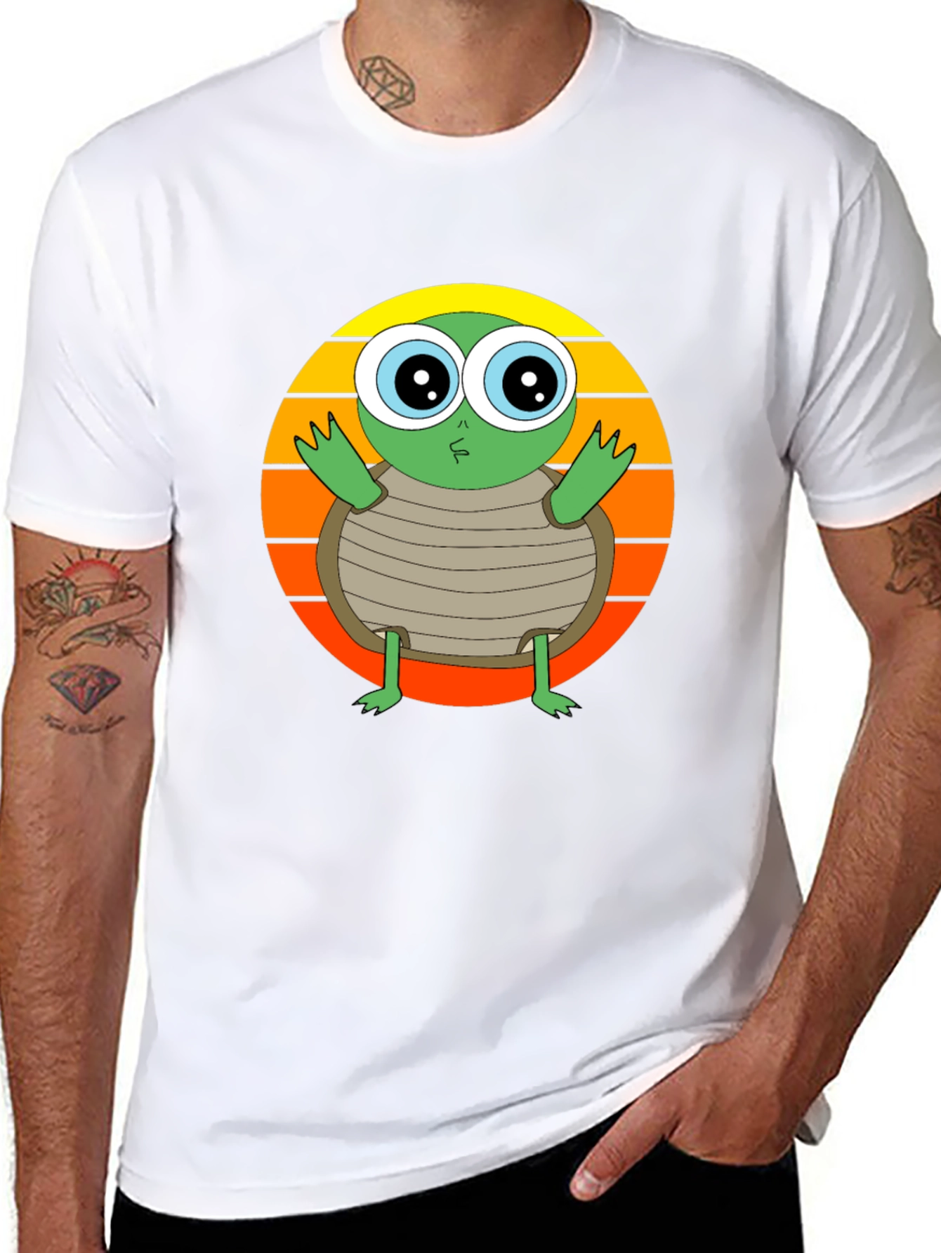 Turtle Graphic Tee - Cute Animal Design