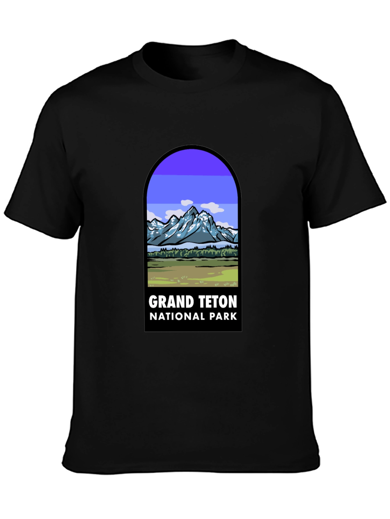 Grand Teton National Park Black T-Shirt