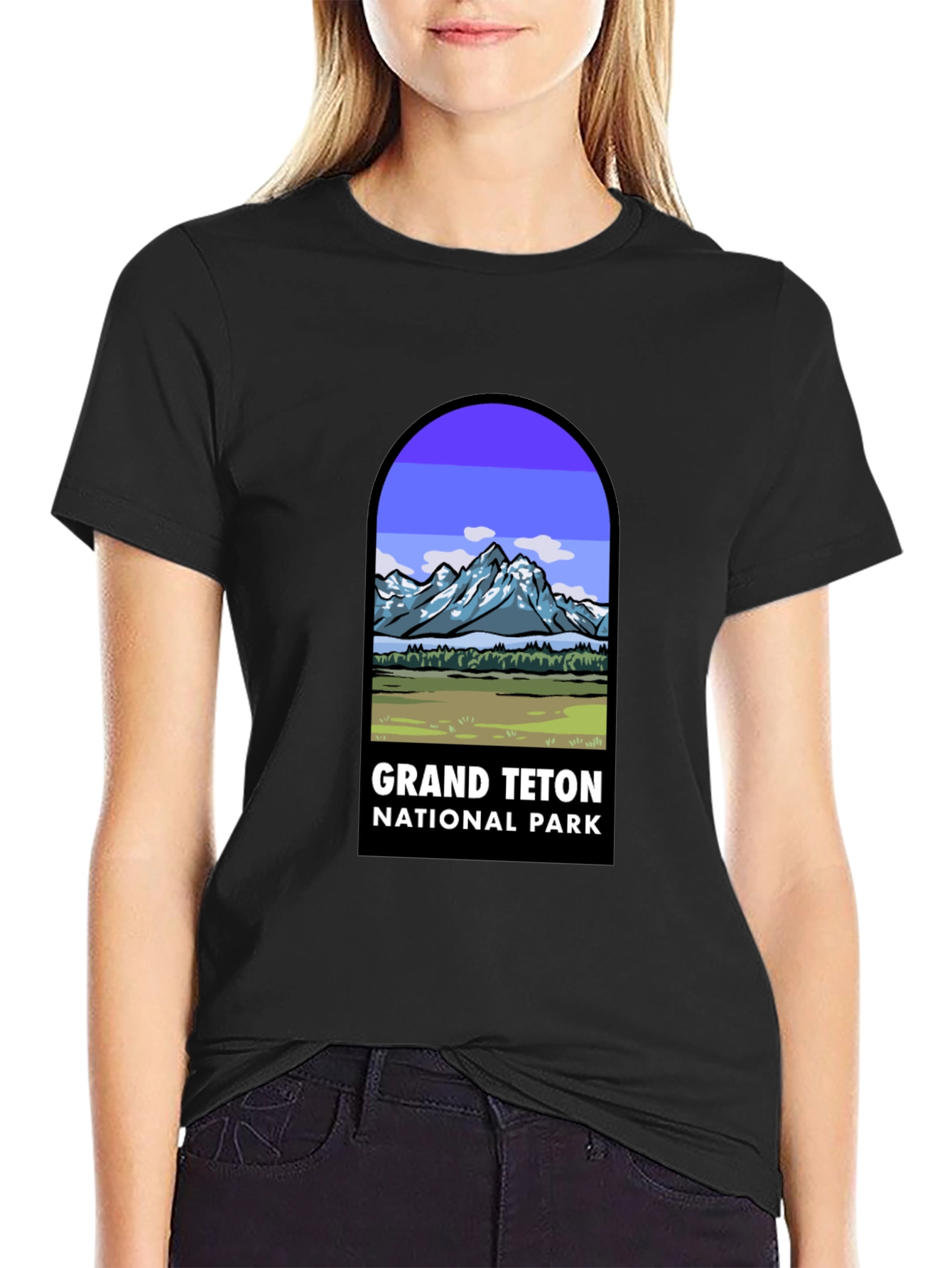 Grand Teton National Park Black T-Shirt