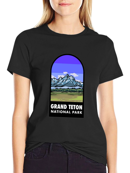 Grand Teton National Park Black T-Shirt
