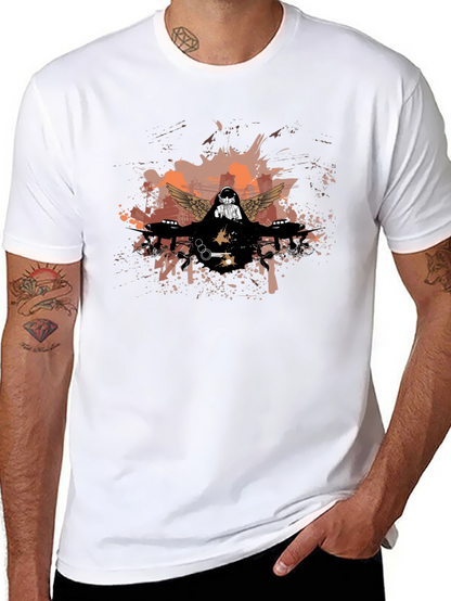 Edgy Graphic Print Black T-Shirt
