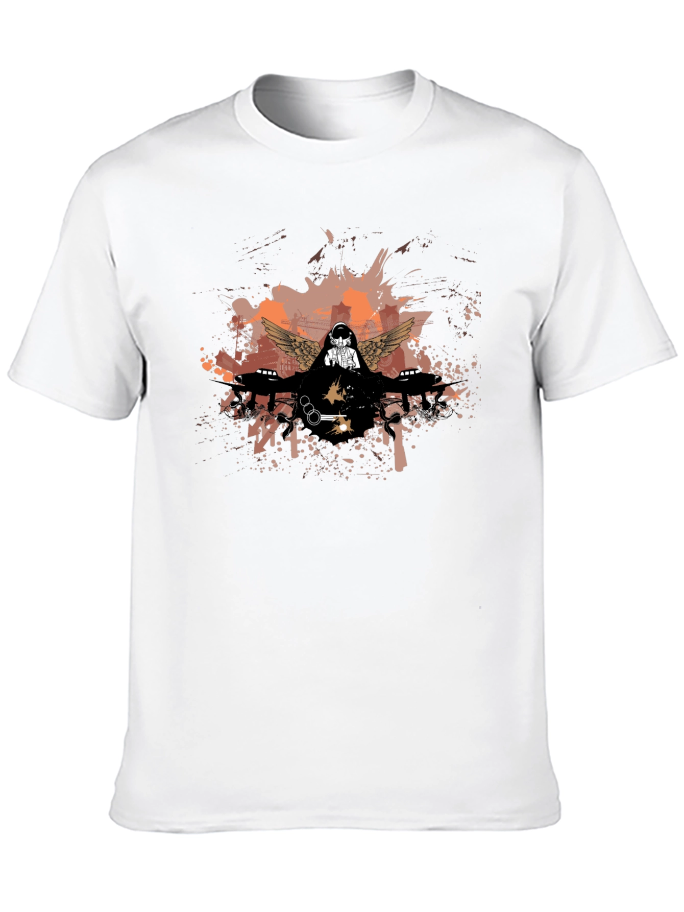 Edgy Graphic Print Black T-Shirt