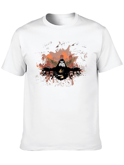 Edgy Graphic Print Black T-Shirt