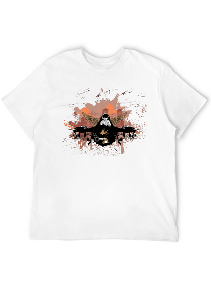 Edgy Graphic Print Black T-Shirt
