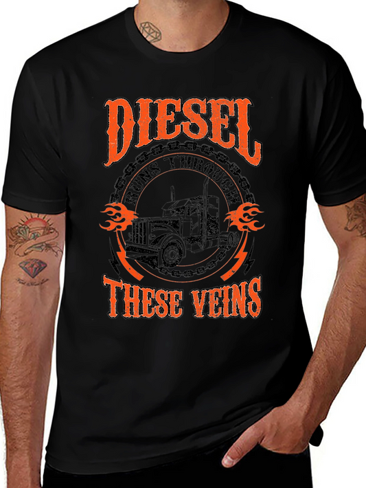 Diesel Runs Through These Veins Graphic T-Shirt