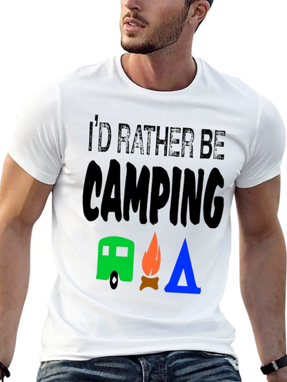 Id Rather Be Camping Graphic T-Shirt