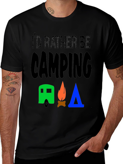 Id Rather Be Camping Graphic T-Shirt