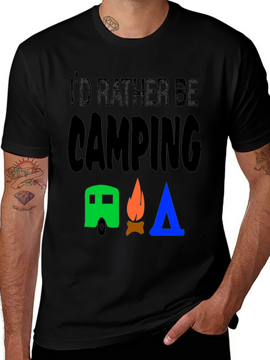 Id Rather Be Camping Graphic T-Shirt