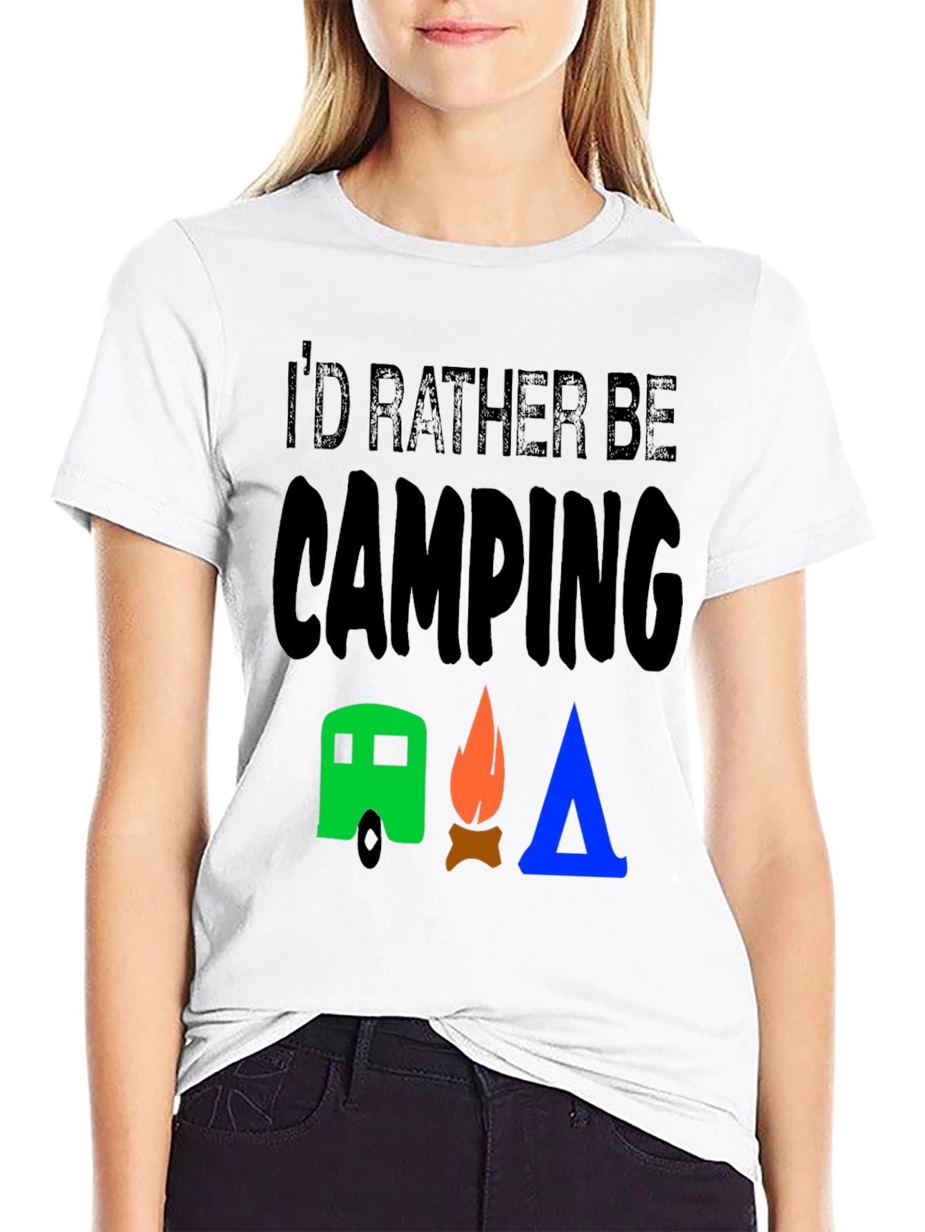 Id Rather Be Camping Graphic T-Shirt