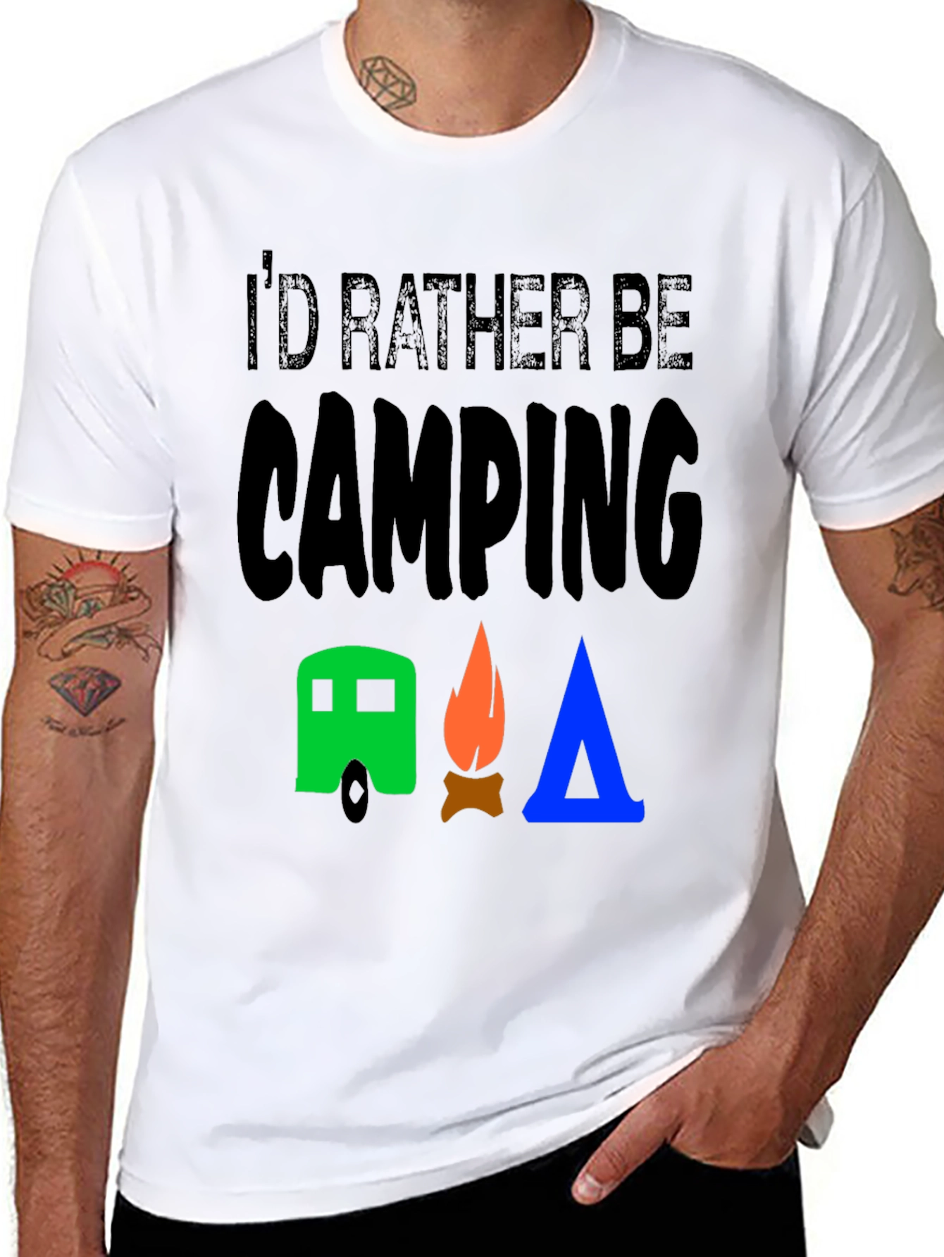 Id Rather Be Camping Graphic T-Shirt
