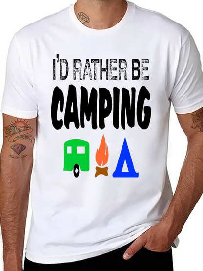 Id Rather Be Camping Graphic T-Shirt