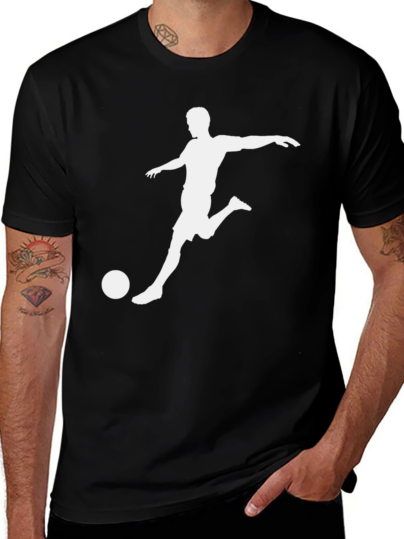 Soccer Kick T-Shirt - Black Graphic Tee