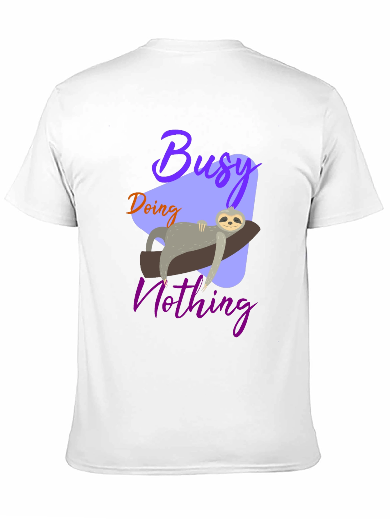 Busy Doing Nothing Sloth Graphic Tee - Relaxed Fit