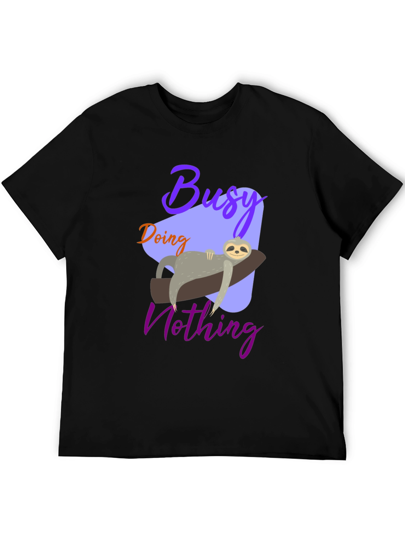 Busy Doing Nothing Sloth Graphic Tee - Relaxed Fit