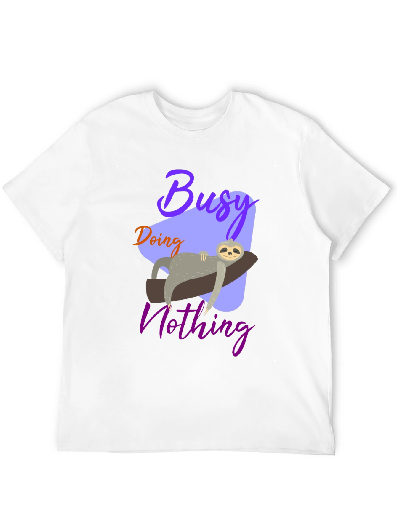 Busy Doing Nothing Sloth Graphic Tee - Relaxed Fit