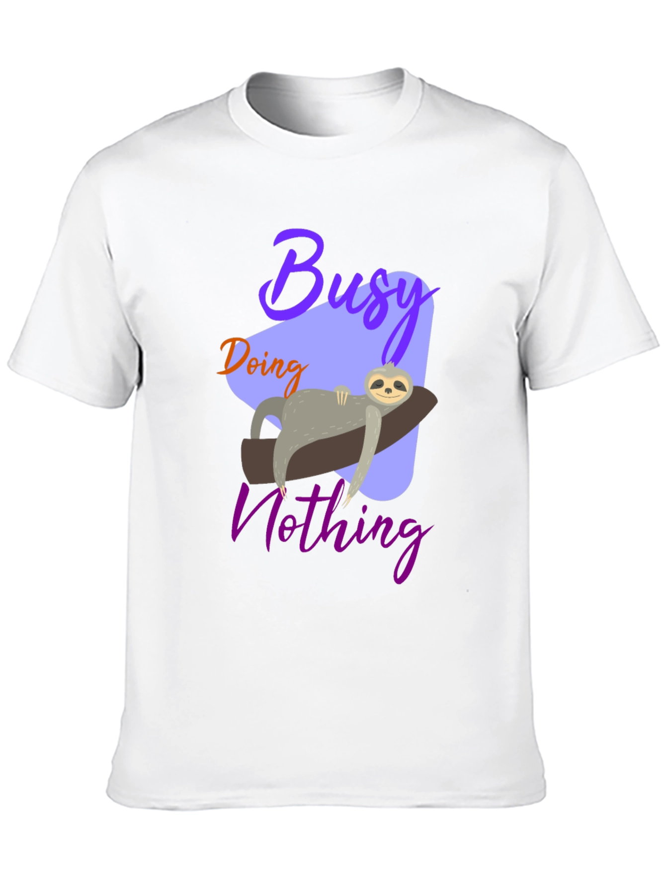 Busy Doing Nothing Sloth Graphic Tee - Relaxed Fit