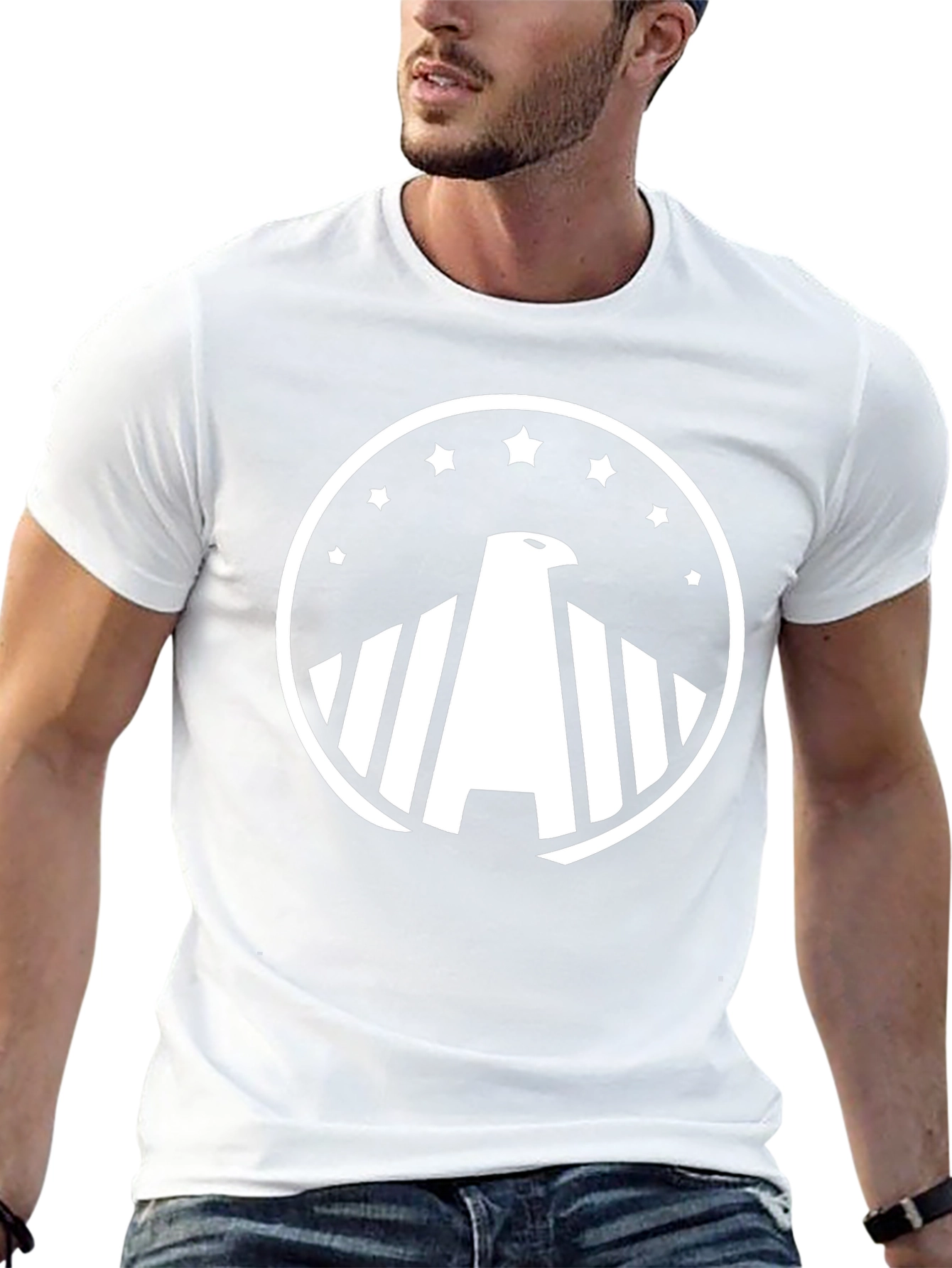 Black Eagle Star Graphic T-Shirt