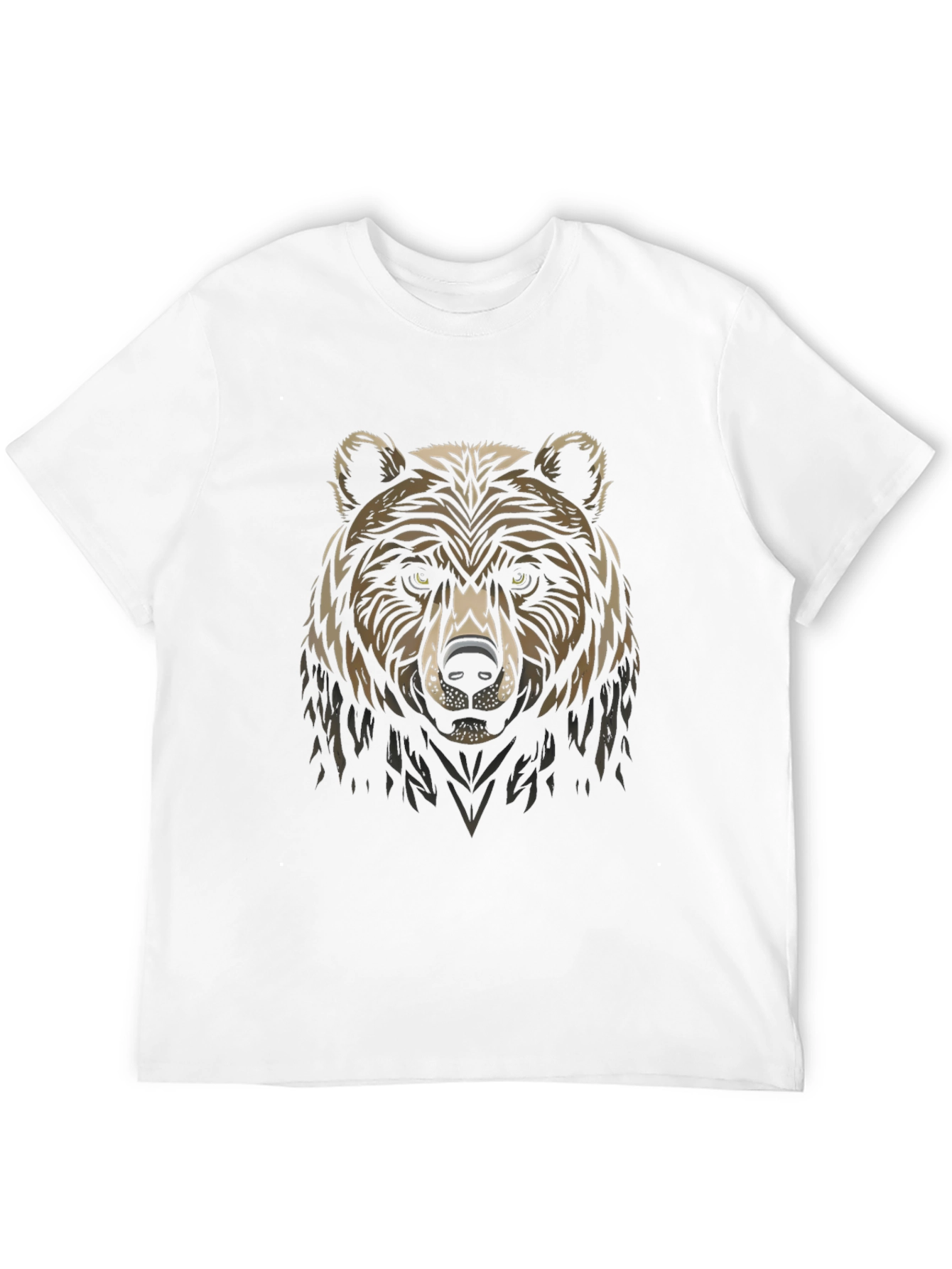 Bear Graphic Black T-Shirt - Stylish Animal Tee