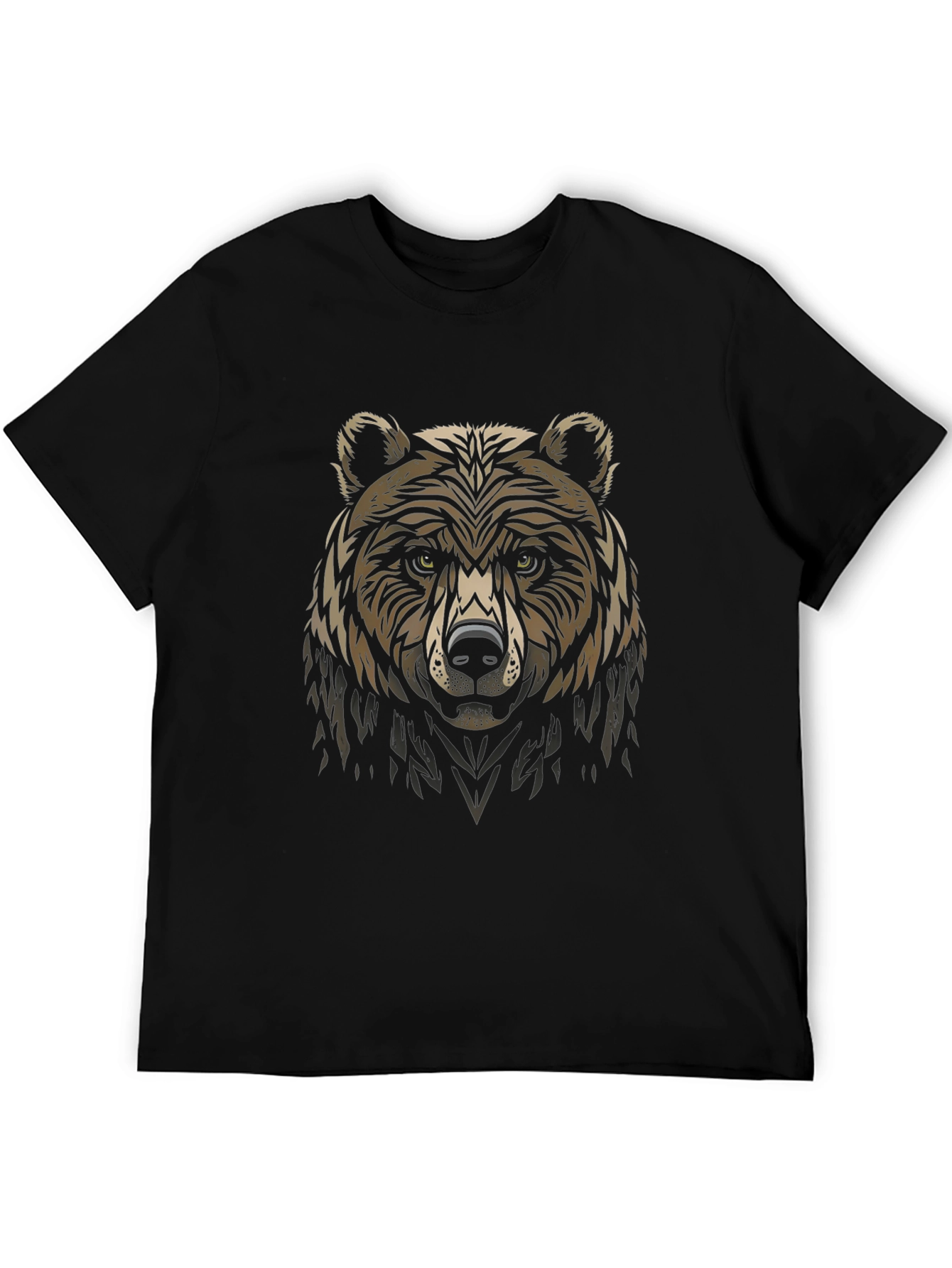 Bear Graphic Black T-Shirt - Stylish Animal Tee