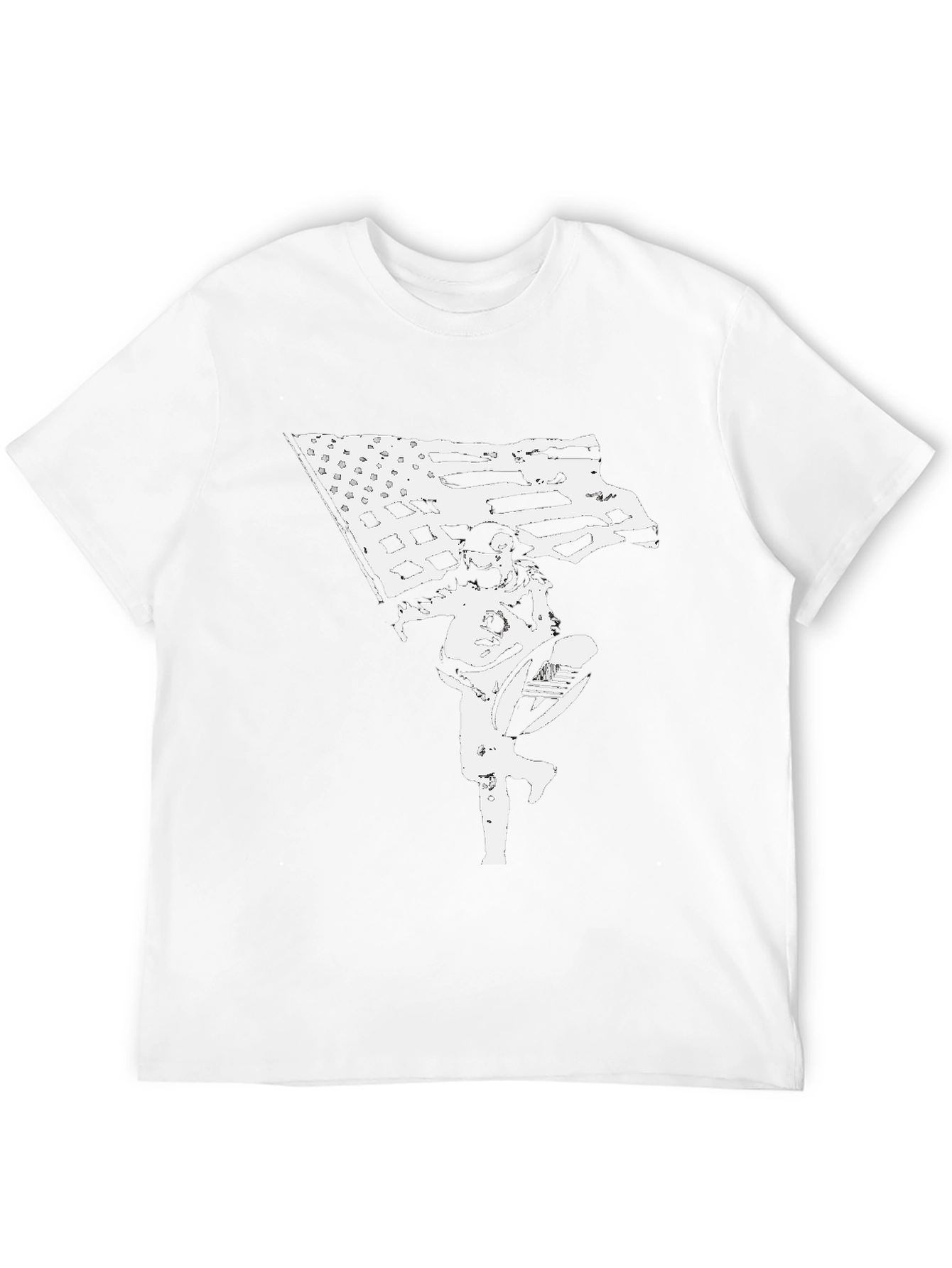 American Flag Astronaut Black T-Shirt