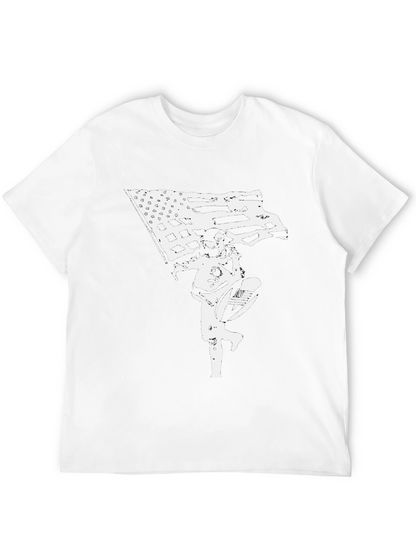 American Flag Astronaut Black T-Shirt
