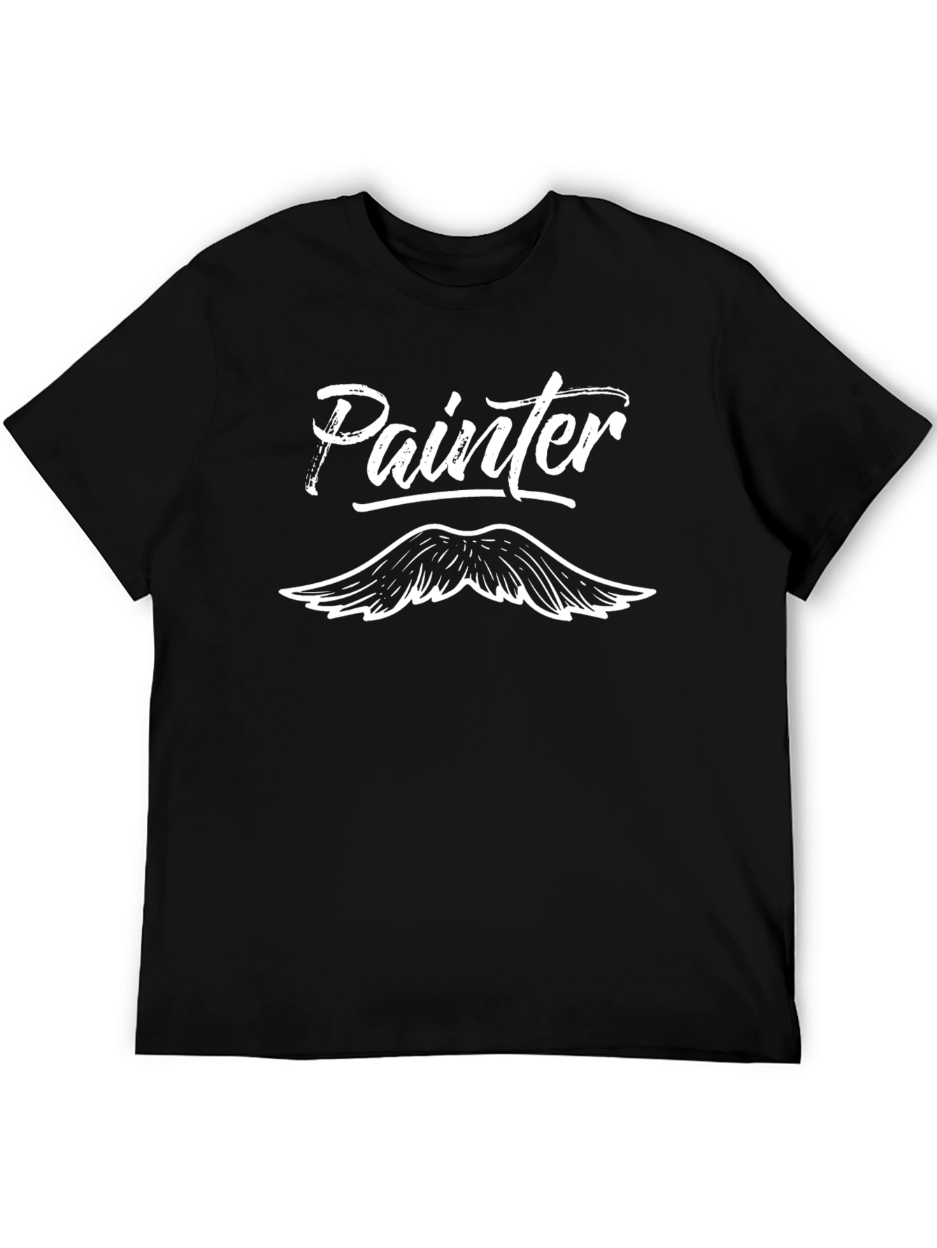 Painter Moustache Black Graphic Tee