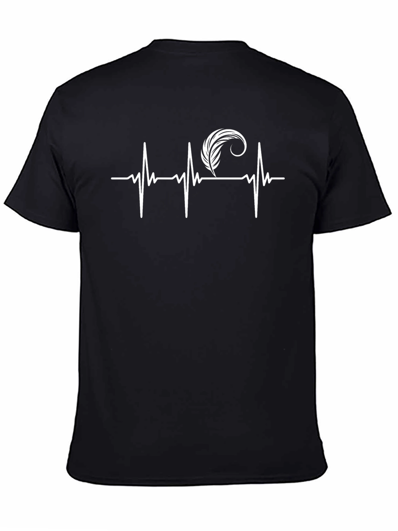 Feather Heartbeat T-Shirt - Stylish Graphic Tee