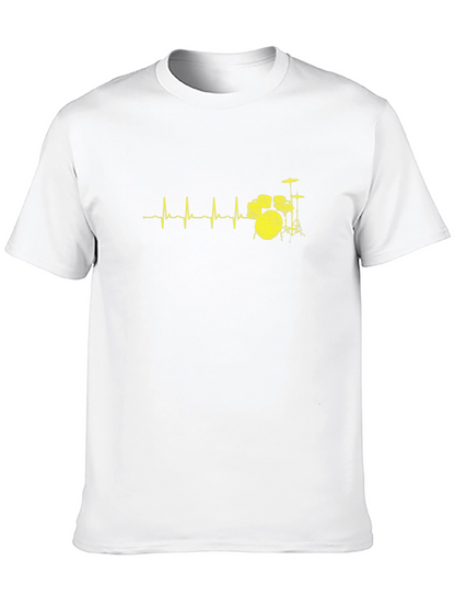 Drum Beat Heartbeat T-Shirt - Black