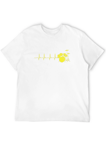 Drum Beat Heartbeat T-Shirt - Black