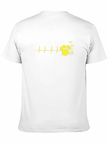 Drum Beat Heartbeat T-Shirt - Black