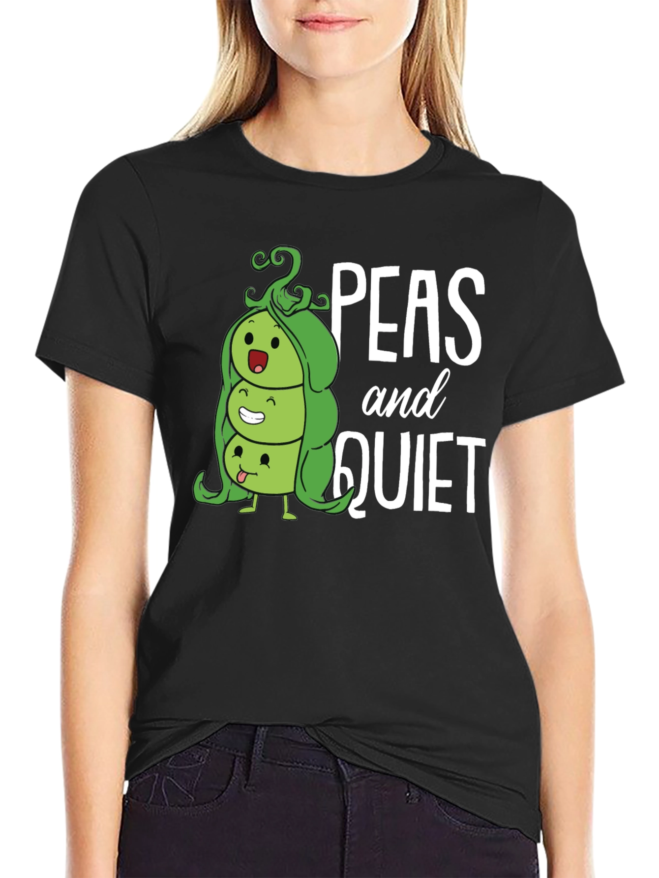 Peas and Quiet Graphic T-Shirt