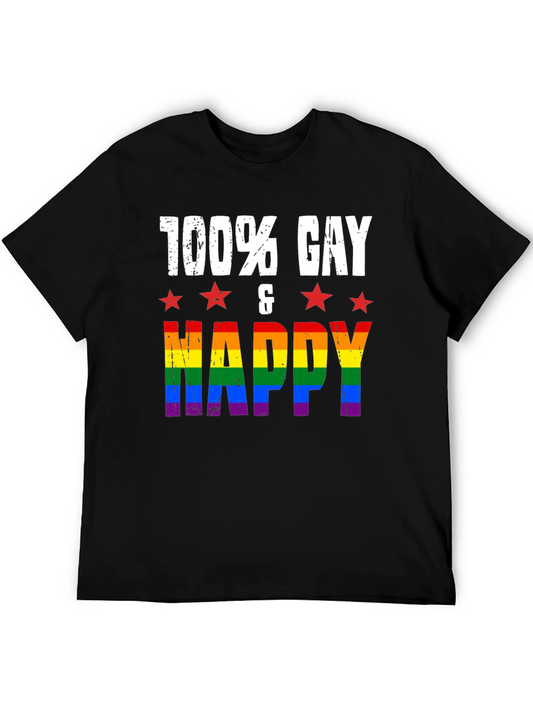 100% Gay & Happy Pride T-Shirt