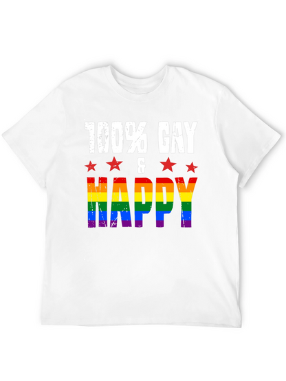 100% Gay & Happy Pride T-Shirt
