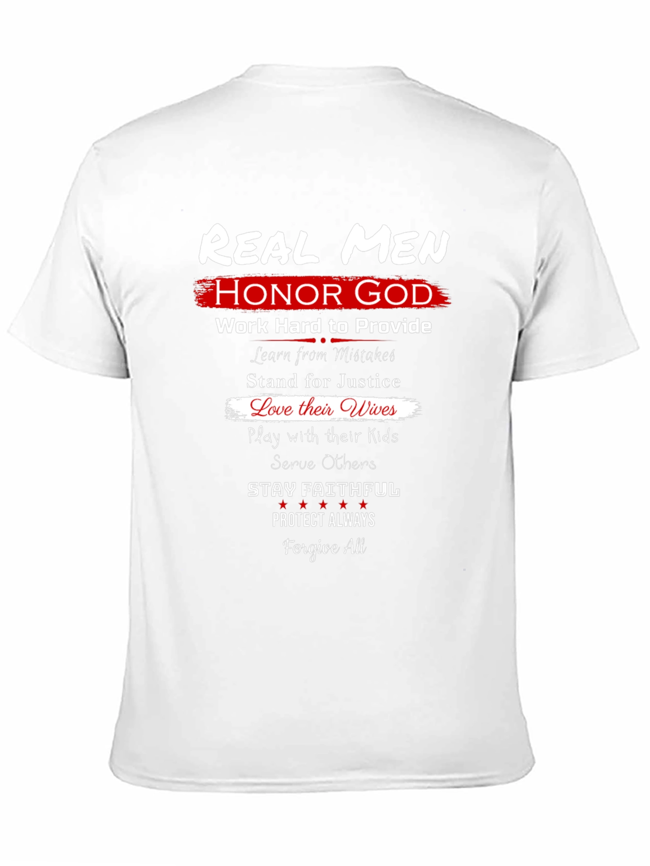 Real Men Honor God Graphic T-Shirt