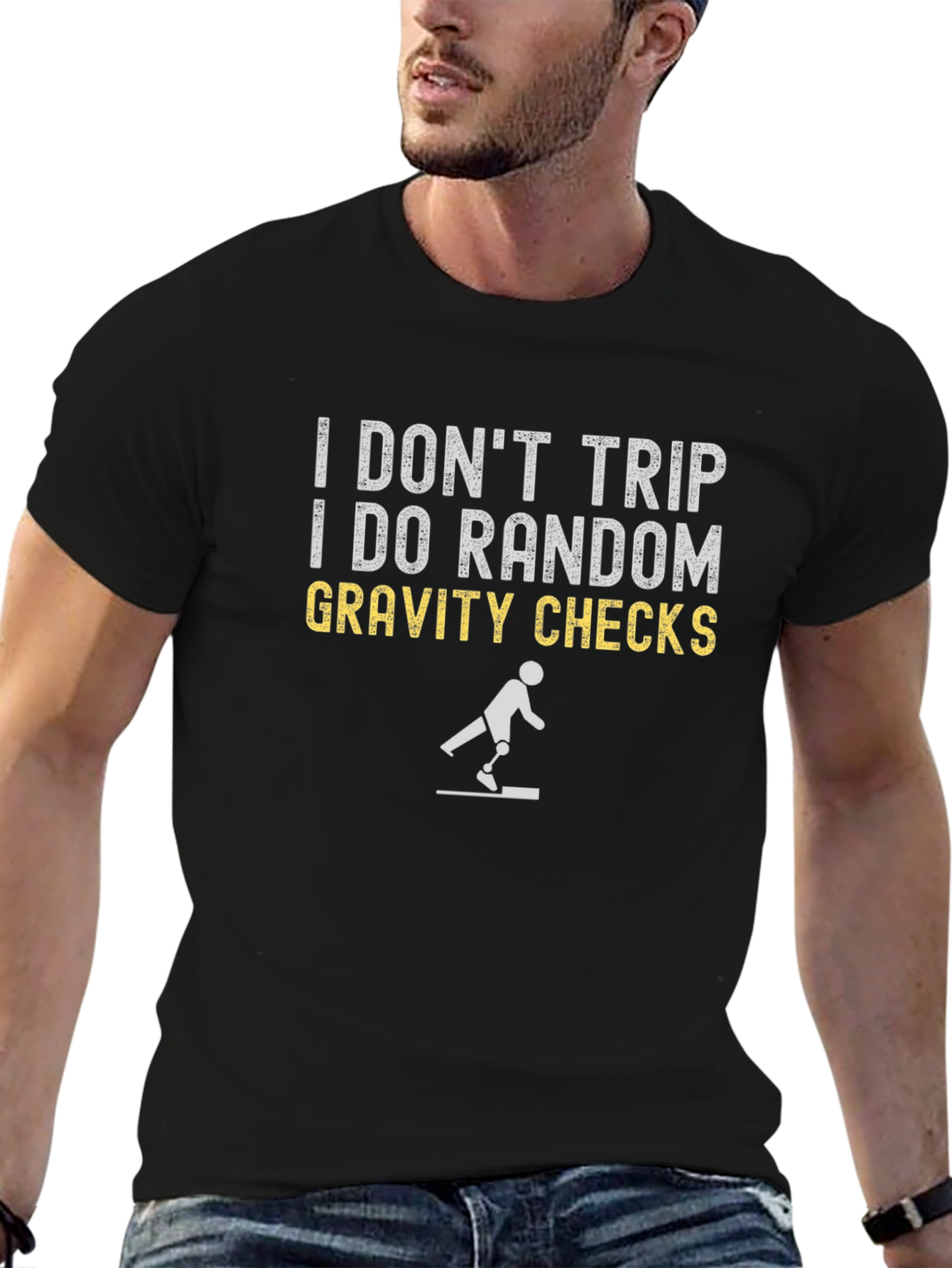 Random Gravity Checks T-Shirt