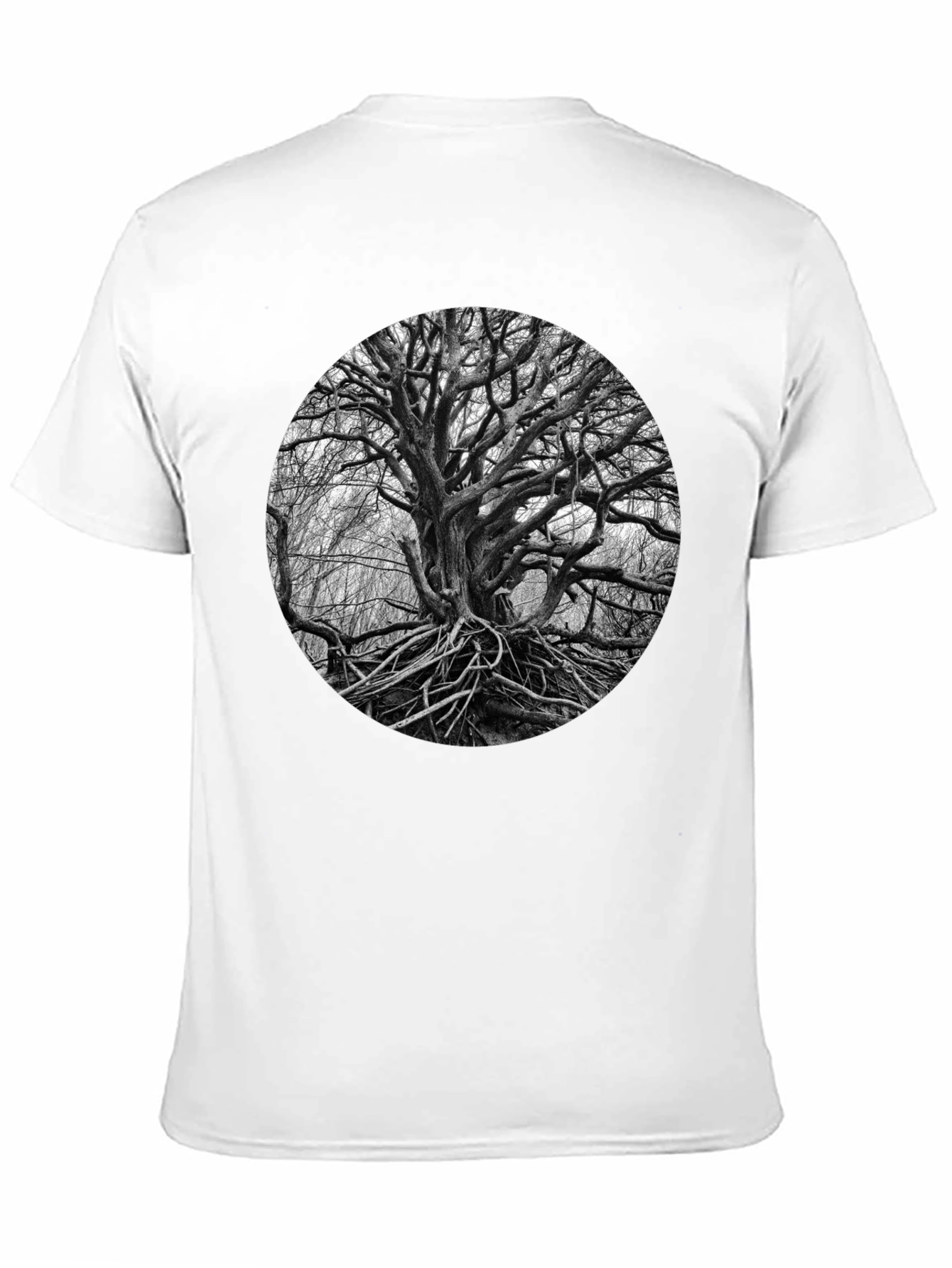 Abstract Tree Graphic Black Tee