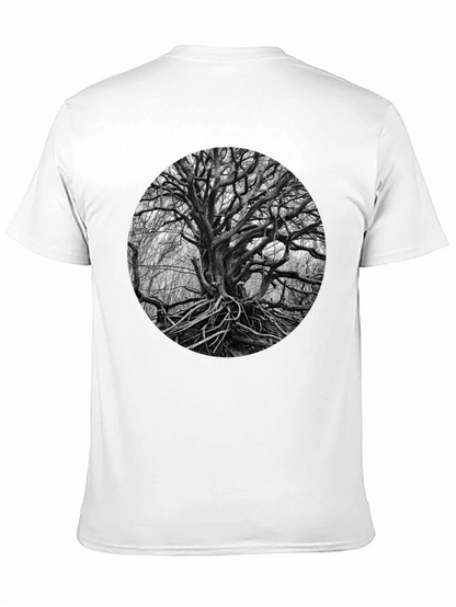 Abstract Tree Graphic Black Tee