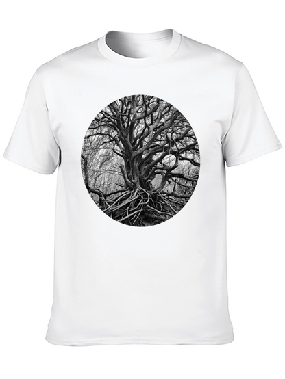 Abstract Tree Graphic Black Tee