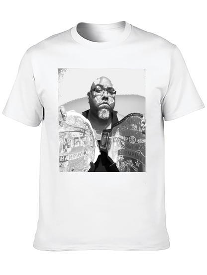 Black T-Shirt with Champion Wrestler Graphic