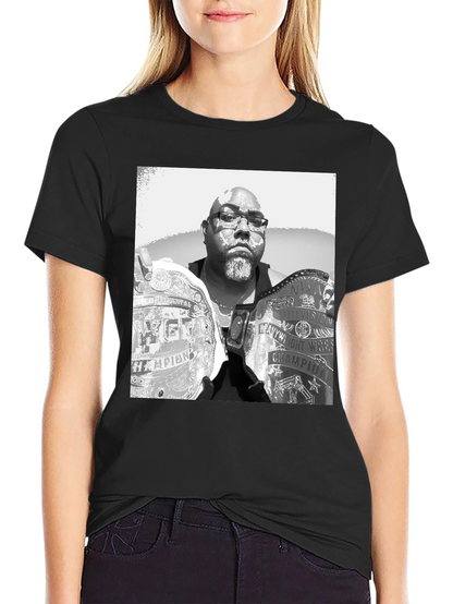 Black T-Shirt with Champion Wrestler Graphic