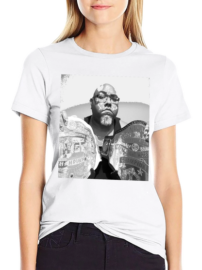 Black T-Shirt with Champion Wrestler Graphic