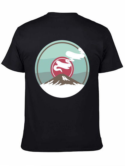 Mountain Graphic Tee - Black Casual Style